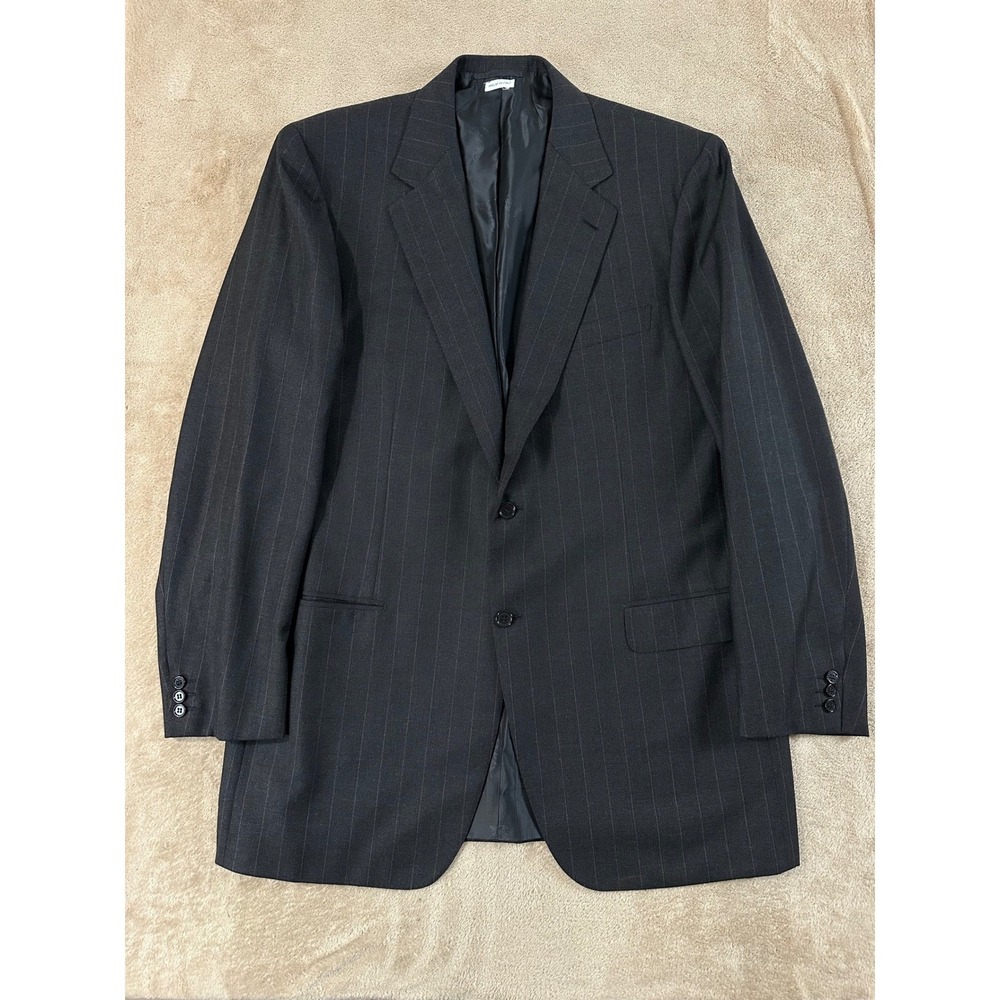 Brioni Nomentano‎ Blazer Mens 44L Charcoal Grey Pinstripe 100% Wool Italy EUC